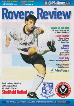 Tranmere Rovers v Sheffield United Match Programme 1999-08-30